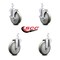 Service Caster 5 Inch Gray Polyurethane Wheel Swivel 7/8 Inch Square Stem Caster Brakes, 2PK SCC-SQ20S514-PPUB-GRY-TLB-78-2-S-2 - alternate 3